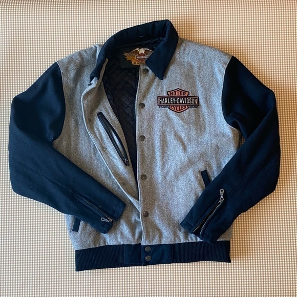 Harley-Davidson Varsity style oversized jacket - Picture 1 of 16